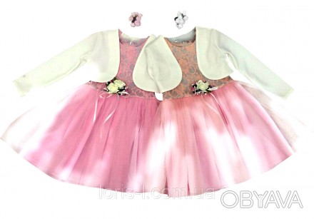 Одежда для девочек, прекрасние платья и пиджак для девочки. Розовое платьеце и б. . фото 1