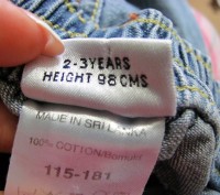 Обалденные брендовые джинсы Next, 
возраст 2-3 года, рост 98 см

Замеры:
Дли. . фото 3