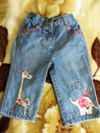 Обалденные брендовые джинсы Next, 
возраст 2-3 года, рост 98 см

Замеры:
Дли. . фото 1