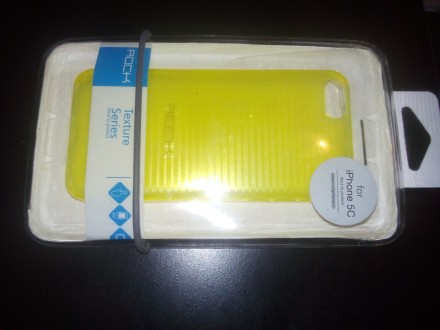 Брендовый стильный чехол оригинал Rock для iPhone 5C
цвет: желтый

материал: . . фото 2