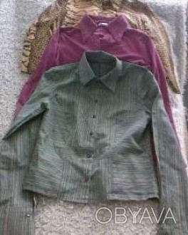 Продам блузы (рубашки), размер 44 (наш): - трикотажная с "хищным принтом"; - три. . фото 1