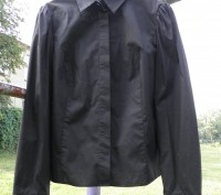 Удобная чёрная рубашка популярного украинского бренда Jhiva в деловом стиле, сво. . фото 2