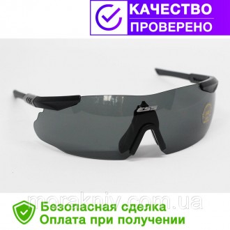 Тактические очки, солнцезащитные очки с тремя сменными линзами разных цветов ESS. . фото 2