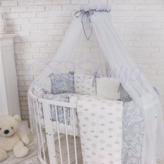 Детское постельное белье с балдахином Baby Design Премиум для новорожденных маль. . фото 6