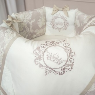 Роскошное эксклюзивное постельное белье «Fiori» для новорожденных мальчиков и де. . фото 3