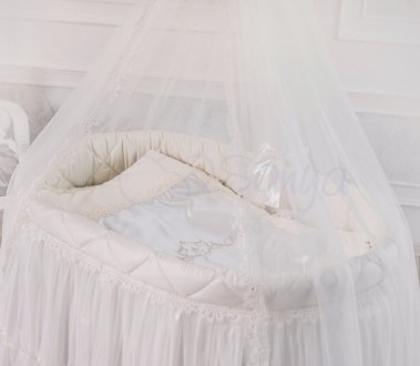 Комплект постельного белья в кроватку «Ovaldress L'collection молочный» для ново. . фото 6