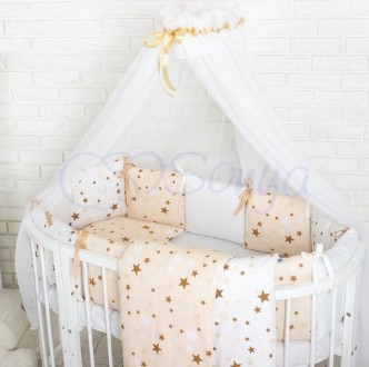 Детское постельное белье с балдахином Baby Design Премиум для новорожденных маль. . фото 3