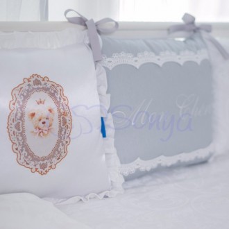 Комплект постельного белья в кроватку «Mon Cheri» для новорожденных мальчиков и . . фото 8