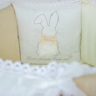Комплект постельного белья в кроватку «Забавный зайчик» для новорожденных мальчи. . фото 5