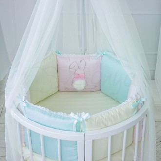 Комплект постельного белья в кроватку «Забавный зайчик» для новорожденных мальчи. . фото 4