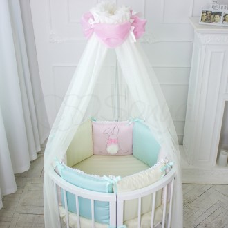 Комплект постельного белья в кроватку «Забавный зайчик» для новорожденных мальчи. . фото 2