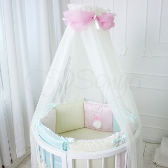 Комплект постельного белья в кроватку «Забавный зайчик» для новорожденных мальчи. . фото 3