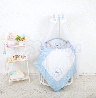 Комплект постельного белья в кроватку «Lucky star» для новорожденных мальчиков и. . фото 3