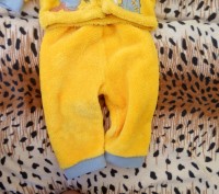 Желтый костюм на Малыша из плюшевой пряжи с мордочкой Бобра, одевался несколько . . фото 3