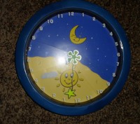 Декоративные настенные часы.для изучения с ребенком времени суток.регулируемая к. . фото 4