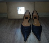 Продаю женские кожаные туфли Fellini, синего цвета. По стельке - 25 см. Обували . . фото 2