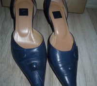 Продаю женские кожаные туфли Fellini, синего цвета. По стельке - 25 см. Обували . . фото 3