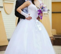 Счастливое свадебное платье не венчаное. Размер 42-48 на рост 170 с каблуком. . фото 2