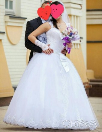 Счастливое свадебное платье не венчаное. Размер 42-48 на рост 170 с каблуком. . фото 1
