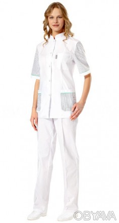Современный медицинский костюм Примиум для женщины-врача.
Идеальный крой: полуп. . фото 1
