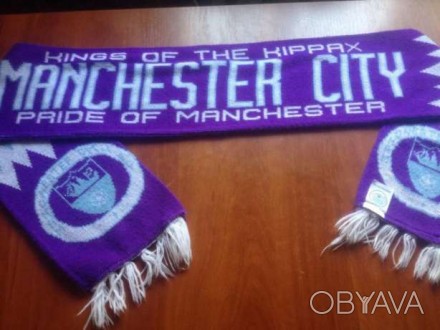 Продам клубный шарф Manchester City Football Club ,состояние б-у отличное,размер. . фото 1