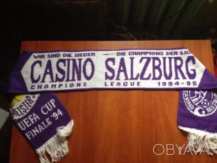 Продам шарф фанатский Casino Salzburg,размер 17*140.Шарф выпущен к Финалу Кубка . . фото 1