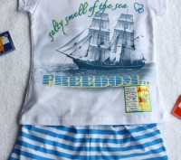Комплект футболка с шортами для девочки "Мальвина" украинского производителя, ка. . фото 2