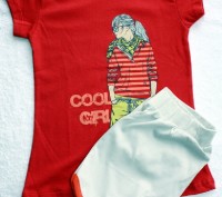 Комплект футболка с шортами для девочки "Мальвина" украинского производителя, ка. . фото 5