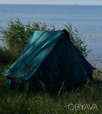 Продам 4 х местную польскую палатку в неплохом состоянии пол прорезиненный. . фото 1