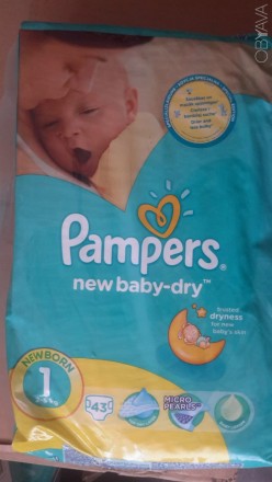 Pamper new baby-dry 1 (2-5 кг) 43 шт. в упаковке 
140рн.одна упаклвка. 
При по. . фото 1