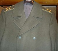 Пальто для старшего офицерского состава. Размер 56-4. Цвет "Полынь". В хорошем с. . фото 2