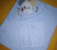 Полотенце с уголком и рукавичкой для новорожденного 
Вытереть ребенка после куп. . фото 3