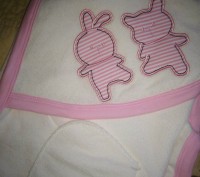 Полотенце с уголком и рукавичкой для новорожденного 
Вытереть ребенка после куп. . фото 10
