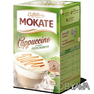 
 Растворимый порошковый Mokate Cappuccino с акцентом на ореховом вкусе по 15 г.. . фото 1
