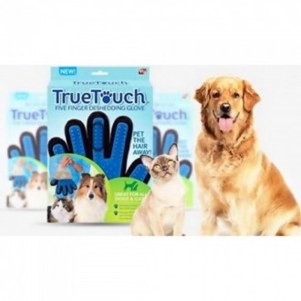 Перчатка для животных вычесывания True Touch Pet Brush Gloves УНИКАЛЬНАЯ МАССАЖН. . фото 6