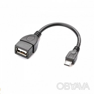 Micro USB OTG host кабель адаптер переходникКороткий кабель для соединения устро. . фото 1