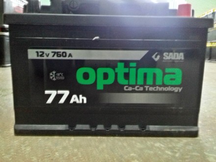 Аккумулятор SADA Optima 6СТ-77Аз ( 77Ач, 760А, 
0 "+" справа)
Емкость : 77 Ач;
П. . фото 2