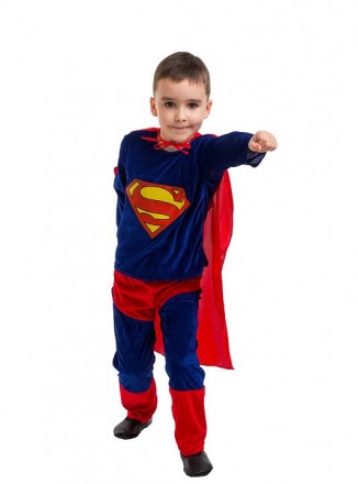  Маскарадный костюм Супермена. Для детей возрастом от 3 до 8 лет. Размеры 28-30-. . фото 3