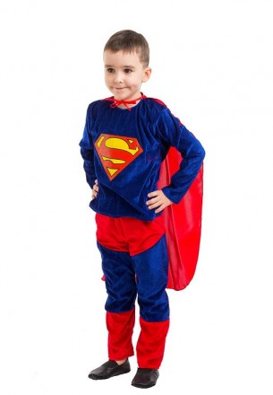  Маскарадный костюм Супермена. Для детей возрастом от 3 до 8 лет. Размеры 28-30-. . фото 2