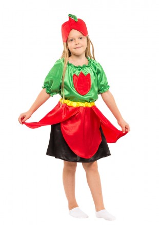  Детский карнавальный костюм Тюльпана для девочек. В комплект маскарадного костю. . фото 2
