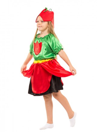  Детский карнавальный костюм Тюльпана для девочек. В комплект маскарадного костю. . фото 3