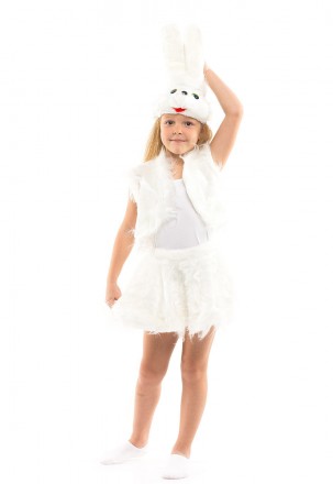  Детский маскарадный костюм зайчика для девочки. Для детей возрастом от 3 до 6 л. . фото 2