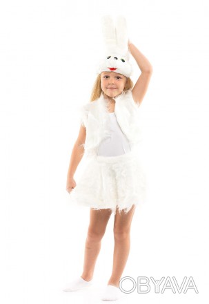  Детский маскарадный костюм зайчика для девочки. Для детей возрастом от 3 до 6 л. . фото 1