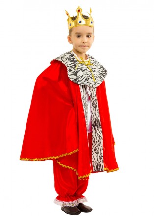  Детский карнавальный костюм Короля. Ткань - креп-сатин + велюр. Для детей возра. . фото 4
