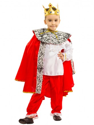  Детский карнавальный костюм Короля. Ткань - креп-сатин + велюр. Для детей возра. . фото 3