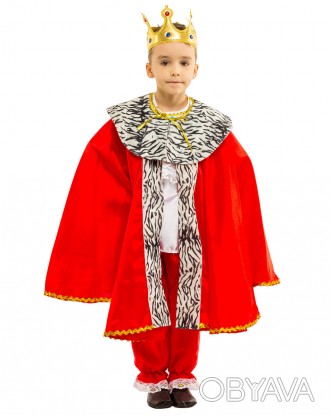  Детский карнавальный костюм Короля. Ткань - креп-сатин + велюр. Для детей возра. . фото 1