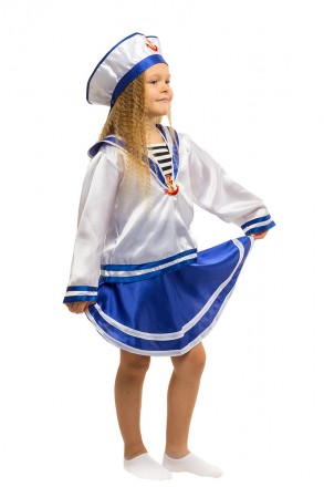  Карнавальный костюм Морячки. Маскарадный костюм морячки для девочек возрастом о. . фото 3