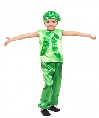  Детский карнавальный костюм Горошка. На праздник осени, праздник весны и нового. . фото 4