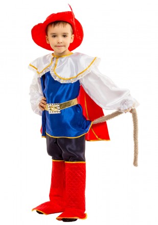  Детский карнавальный костюм Кота в сапогах. Для мальчиков возрастом от 5 до 12 . . фото 2
