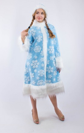  Карнавальный костюм Снегурочки для взрослого. Размер 46-48. Ткань ― искусственн. . фото 3
